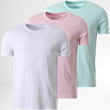 LBO - Lote de 3 Camisetas Regular Rosa Blanco Azul