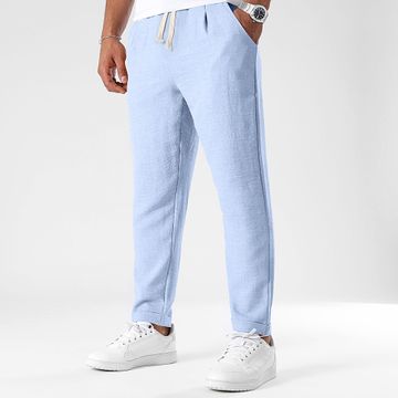 LBO - 1545 Pantalones efecto lino Azul claro