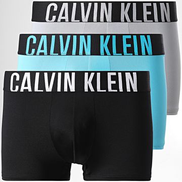 Calvin Klein - Juego De 3 Boxers NB3775A Negro Gris Celeste