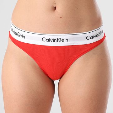 Calvin Klein - Tanga de mujer F3786E Rojo