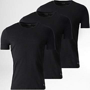 Calvin Klein - Lote de 3 camisetas slim 4185 Negro