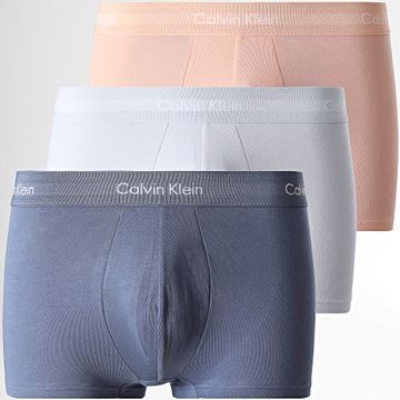 Calvin Klein - Set De 3 Boxers U2664G Azul Marino Celeste Salmón