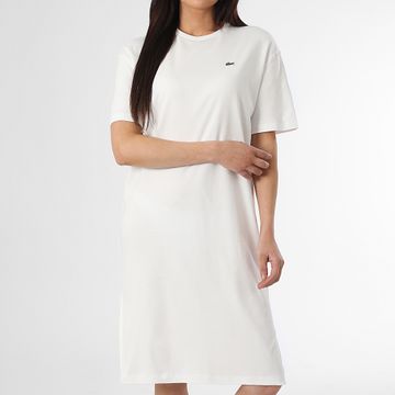 Lacoste - Vestido de mujer con logo de cocodrilo bordado Blanco