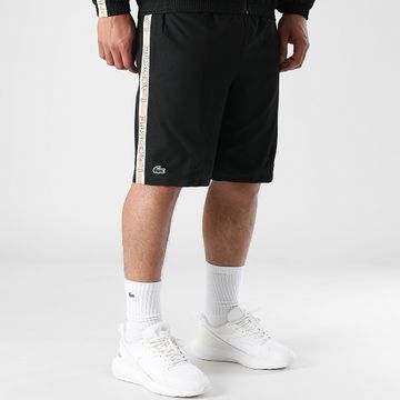 Lacoste - Pantalón Corto Logo Cocodrilo Negro