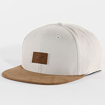 Reell Jeans - Gorra snapback de ante gris camel