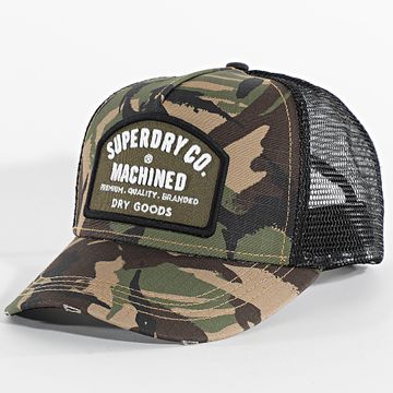 Superdry - Gorra Trucker Dirt Road Y9011020A Caqui Verde Beige Negro Camuflaje