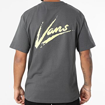 Vans - Camiseta Oversize Brush Script 00K42 Gris Antracita