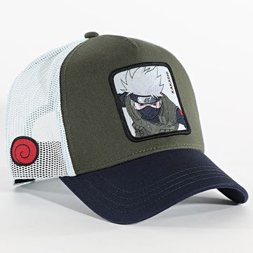Capslab - Gorra Kakashi Trucker Caqui Verde Marino Azul Claro