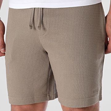 HUGO - Pantalón corto Austin Waffle 50532023 Marrón claro