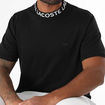 Lacoste - Embroidered Crocodile Logo Tee Shirt Regular Fit Negro