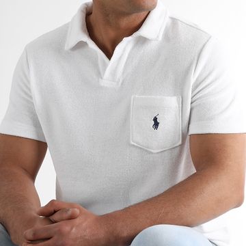 Polo Ralph Lauren - Polo de manga corta con bolsillo de rizo Blanco