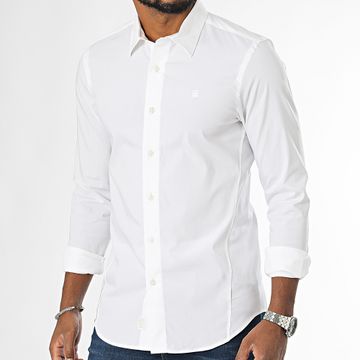 G-Star - Camisa de manga larga Royal Poplino D25176-D321 Blanca