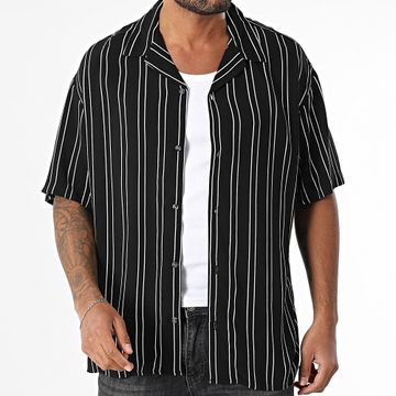 Jack And Jones - Camisa de manga corta Jeff Black White Stripe