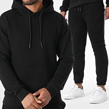 Classic Series - O38 Conjunto de sudadera con capucha y pantalón de chándal negro