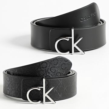 Calvin Klein - Cinturón reversible para mujer 3.0 Mono 2934 Negro