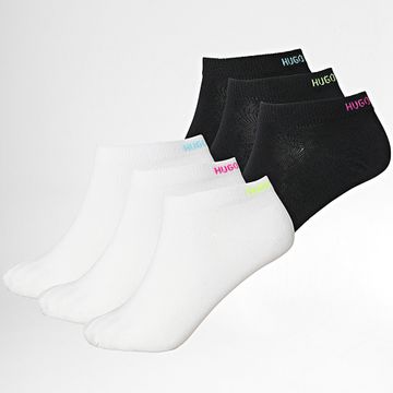 HUGO - Lote de 6 pares de calcetines 50516395 Blanco Negro