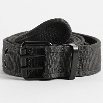 Urban Classics - Cinturón de lona con doble hebilla TB5823 Gris antracita