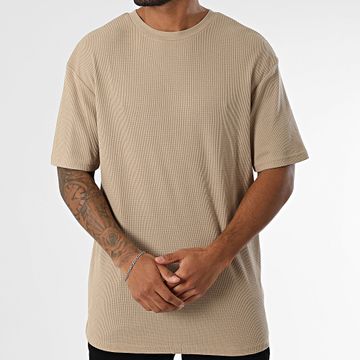 Urban Classics - Oversize Camiseta Waffle Grande TB6676 Beige