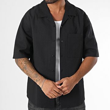 Urban Classics - Camisa de rayas de manga corta TB6409 Negro