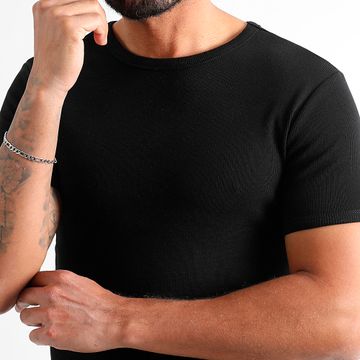 LBO - Tee Shirt Ribbed Plain 3808 Negro