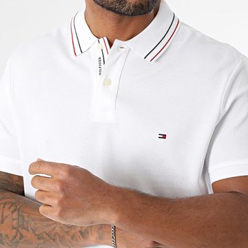 Tommy Hilfiger - Polo de manga corta Placket Interest 8459 Blanco