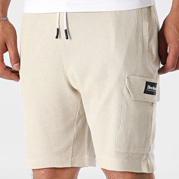 Deeluxe - Pantalones cortos Waffle Hobart Cargo 05T757M Beige