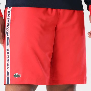 Lacoste - Pantalón Corto Regular Fit Rojo Logo Cocodrilo