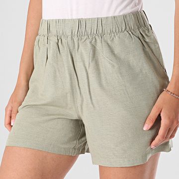Only - Pantalones cortos de chándal de lino Caya para mujer Verde