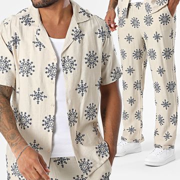 Uniplay - Conjunto de camisa de manga corta y pantalón 132 Beige