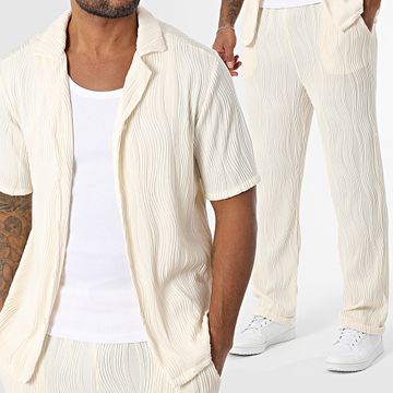 Uniplay - Conjunto de camisa de manga corta y pantalón 131 Beige