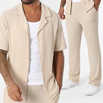 Uniplay - Conjunto de camisa de manga corta y pantalón 126 Beige