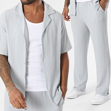 Uniplay - Conjunto de camisa de manga corta y pantalón 126 Gris claro