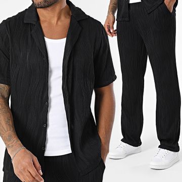 Uniplay - Conjunto de camisa de manga corta y pantalón 131 Negro