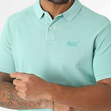 Superdry - Polo Manga Corta Vint Destroy M1110439A Verde Claro
