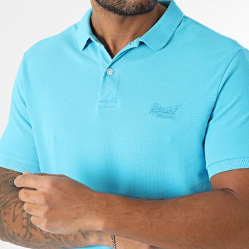Superdry - Polo Manga Corta Vint Destroy M1110439A Azul Claro