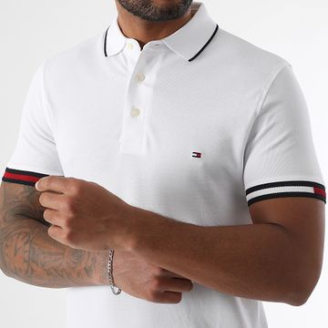 Tommy Hilfiger - Polo Slim Flag Cuff 8458 Blanco