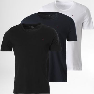 Tommy Hilfiger - Juego De 3 Camisetas De Firma 3379 Negro Azul Marino Blanco