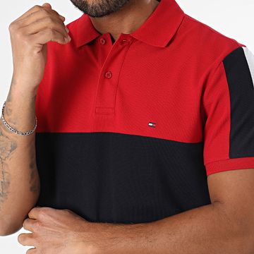Tommy Hilfiger - Polo de manga corta Colorblock 8966 Rojo Azul Marino