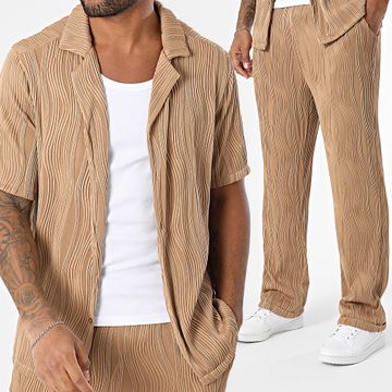 Uniplay - Conjunto de camisa de manga corta y pantalón 131 Camel