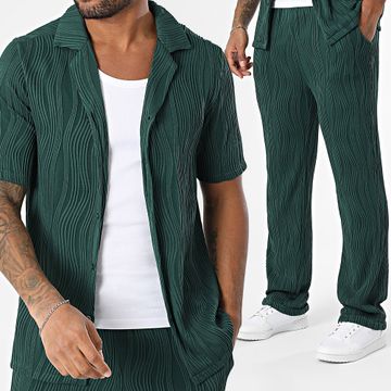 Uniplay - Conjunto de camisa de manga corta y pantalón 131 Verde oscuro