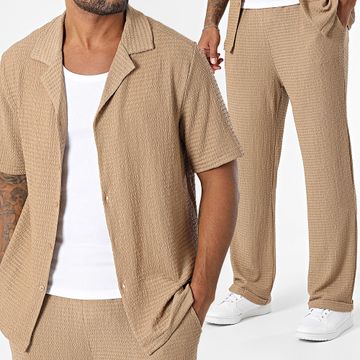 Uniplay - Conjunto de camisa de manga corta y pantalón 126 Camel