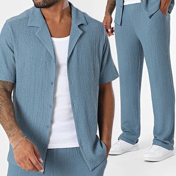 Uniplay - Conjunto de camisa de manga corta y pantalón 126 Azul índigo claro