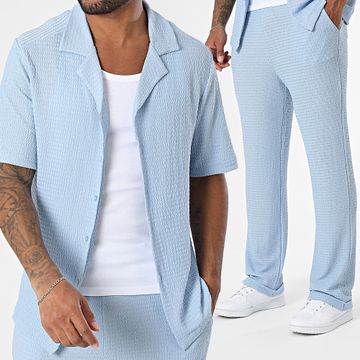 Uniplay - Conjunto de camisa de manga corta y pantalón 126 Azul claro