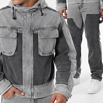 Uniplay - Conjunto de chaqueta con capucha y vaqueros 209 Gris antracita