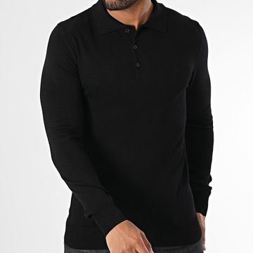 Frilivin - Polo de manga larga 331 Negro
