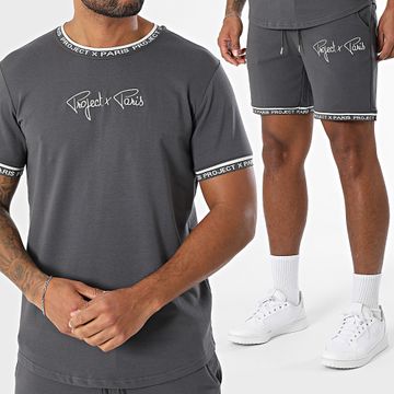 Project X Paris - Conjunto de camiseta y pantalón corto 2310019 2340019 Gris antracita