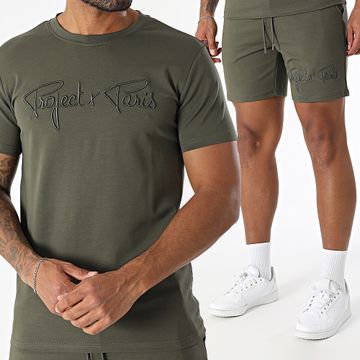 Project X Paris - Conjunto de camiseta y pantalón corto 1910076 2340014 Caqui Verde