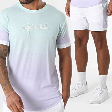 Project X Paris - Conjunto de camiseta y pantalón corto 2410092 2440092 Blanco Verde claro Lila