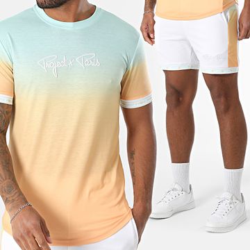 Project X Paris - Conjunto de camiseta y pantalón corto 2410092 2440092 Blanco Verde claro Naranja
