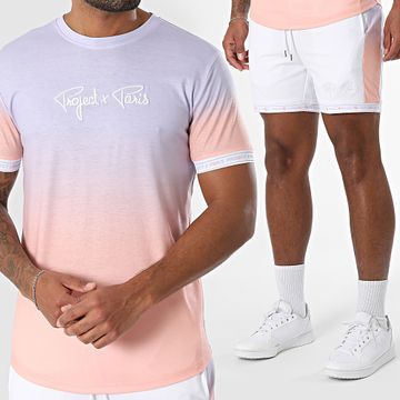 Project X Paris - Conjunto de camiseta y pantalón corto 2410092 2440092 Blanco Lila Rosa
